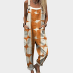 Cléophée | Radiant Retro Sun-Print Jumpsuit