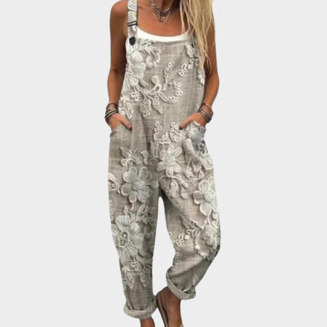 Sophie | Bright Refined Embroidered Floral Jumpsuit