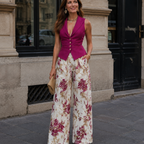 Alixène | Sleeveless Top and Floral Trousers Set