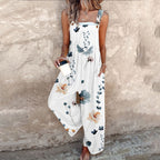 Amandine | Elegant Contrast Bohemian Floral Jumpsuit