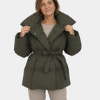 Alixène | Veste matelassée pour femmes avec ceinture à la taille