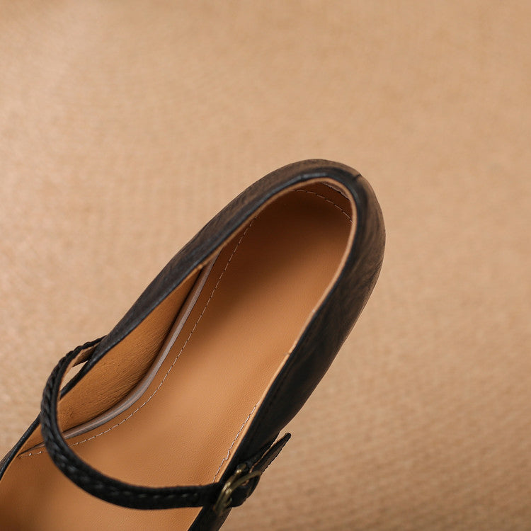 Joria | Women's Pointed-Toe Mary Jane Court Shoes