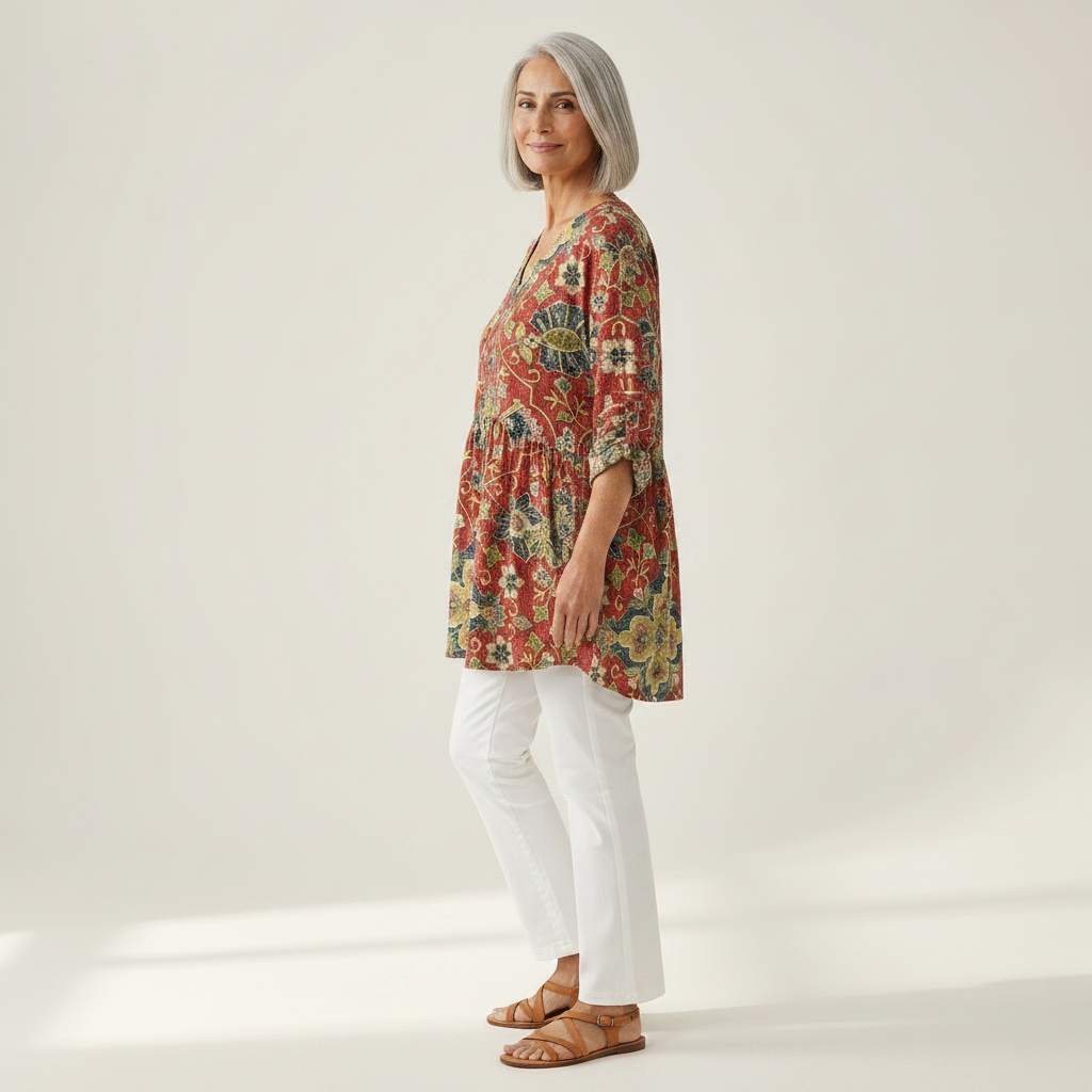 Wren | Long Printed Blouse