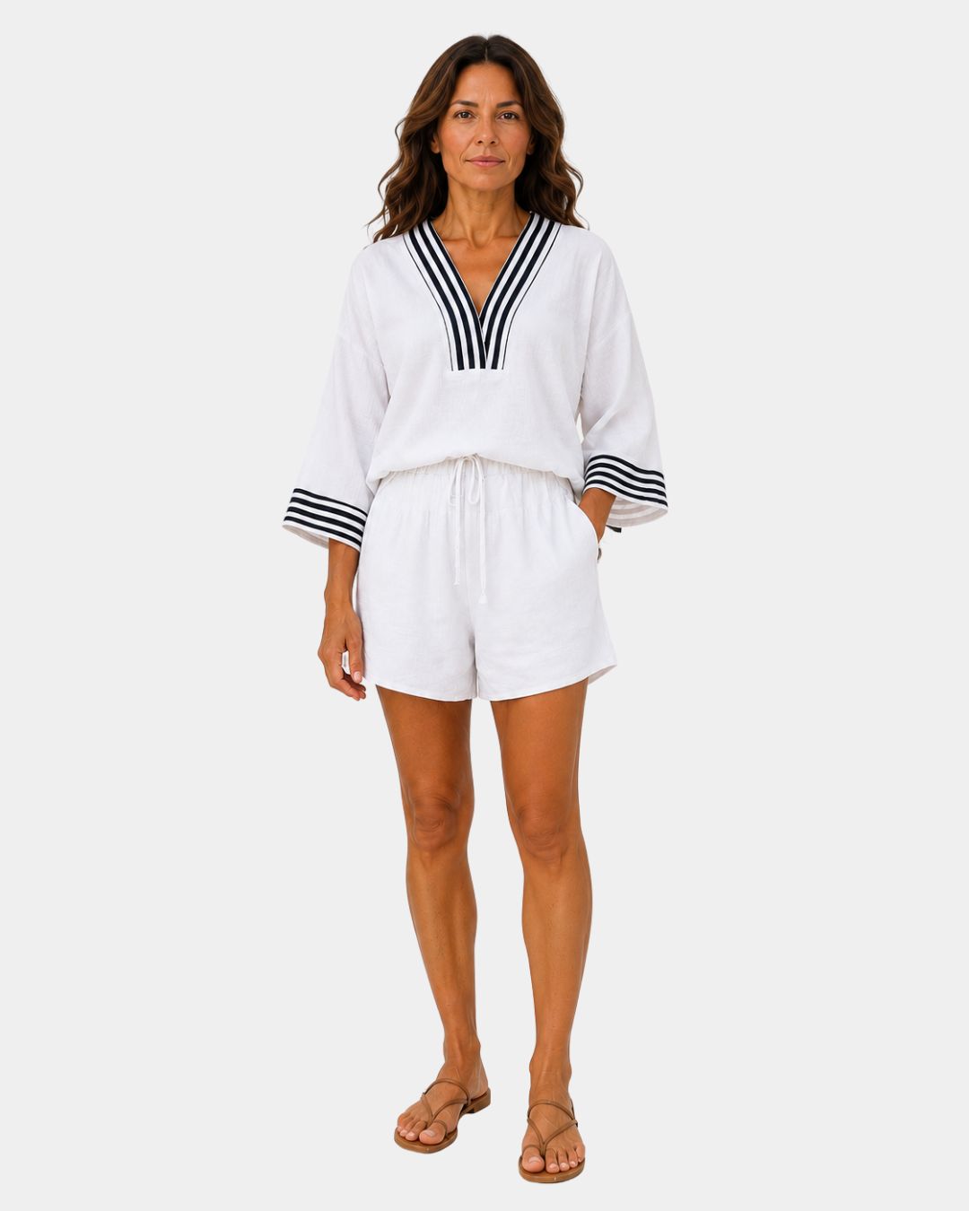 Garsende | Lightweight shorts and blouse set