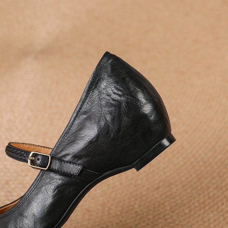 Joria | Women's Pointed-Toe Mary Jane Court Shoes