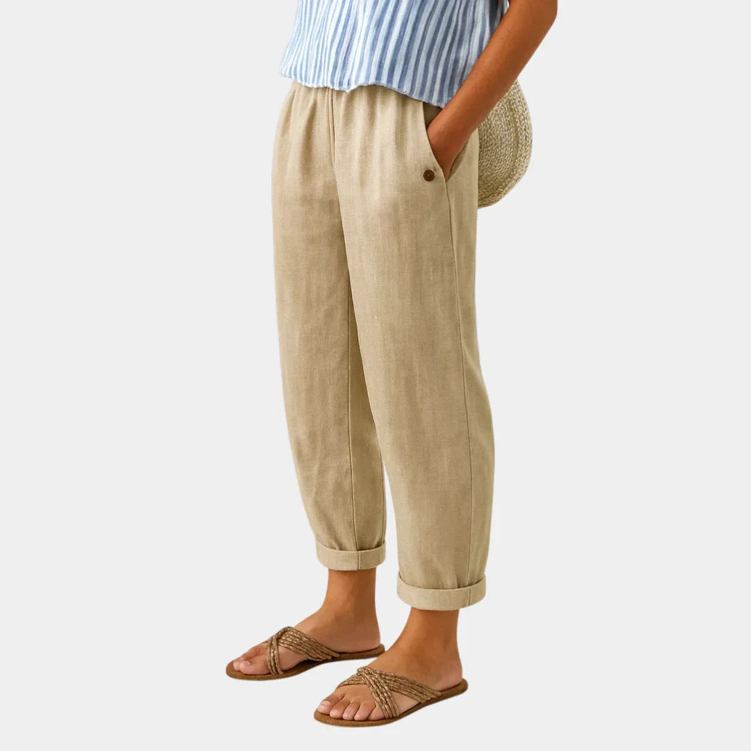 Florence | Comfortable Linen-Effect Trousers
