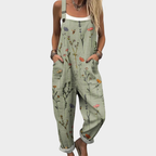 Claire | Bright Country Sage Floral Jumpsuit