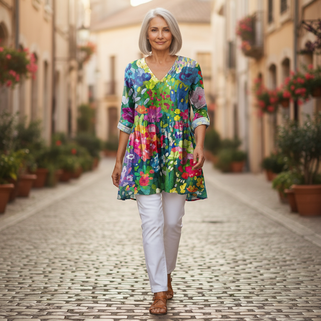 Eden | Long Printed Blouse
