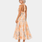 Louna | Halter-Neck Watercolour Print Dress