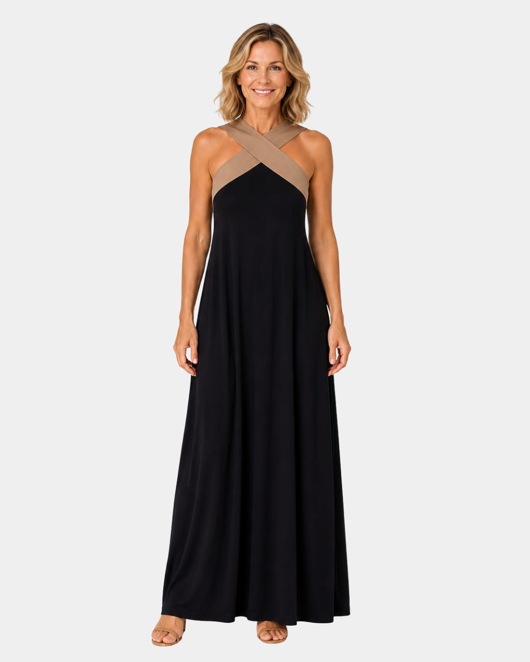 Iva | Maxi Dress with Criss-Cross Straps