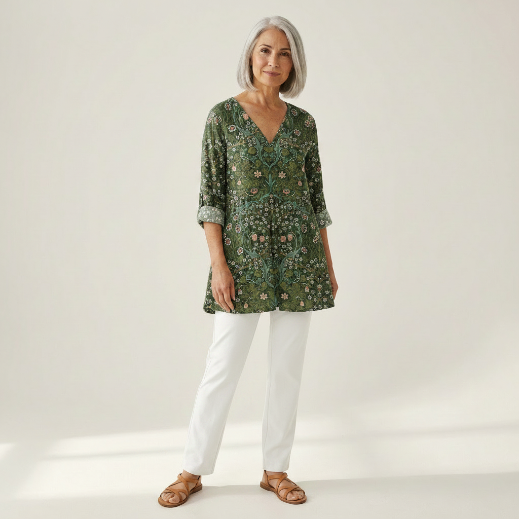 Skye | Long Printed Blouse