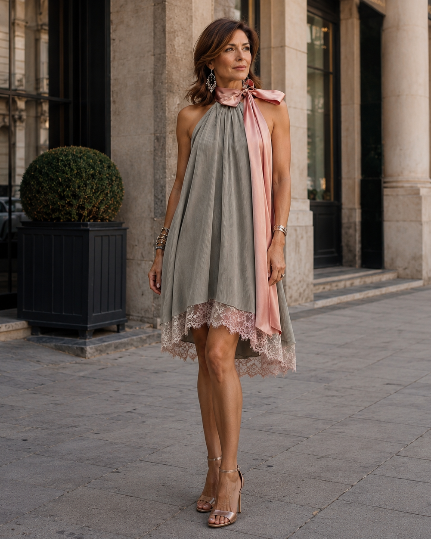 Arsinoée | Dress with Elegant Bow