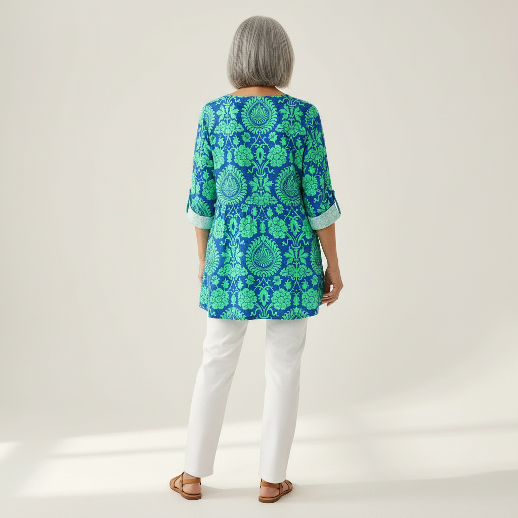 Romy | Long Printed Blouse