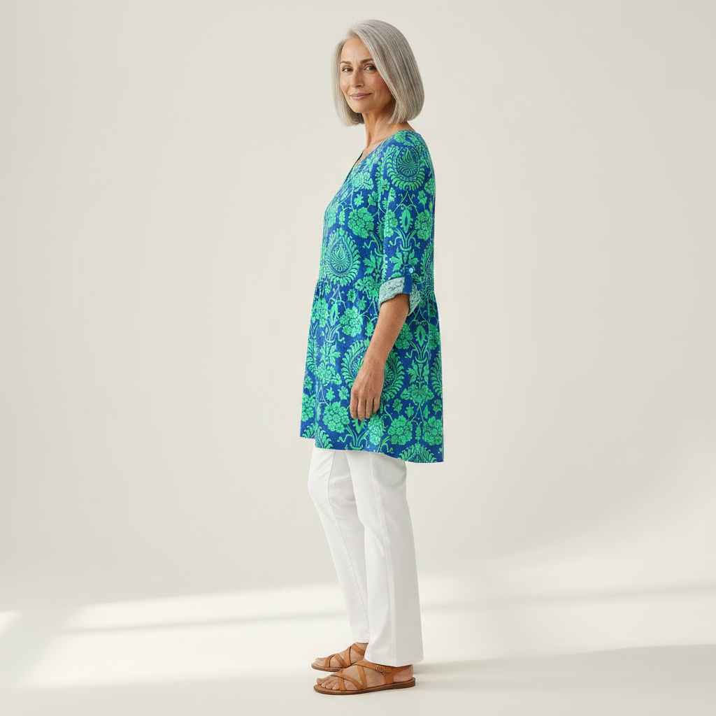 Romy | Long Printed Blouse