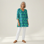 Romy | Long Printed Blouse