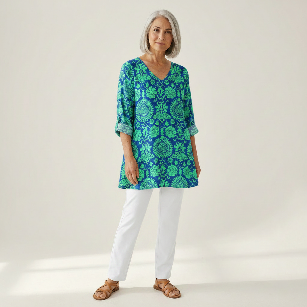 Romy | Long Printed Blouse