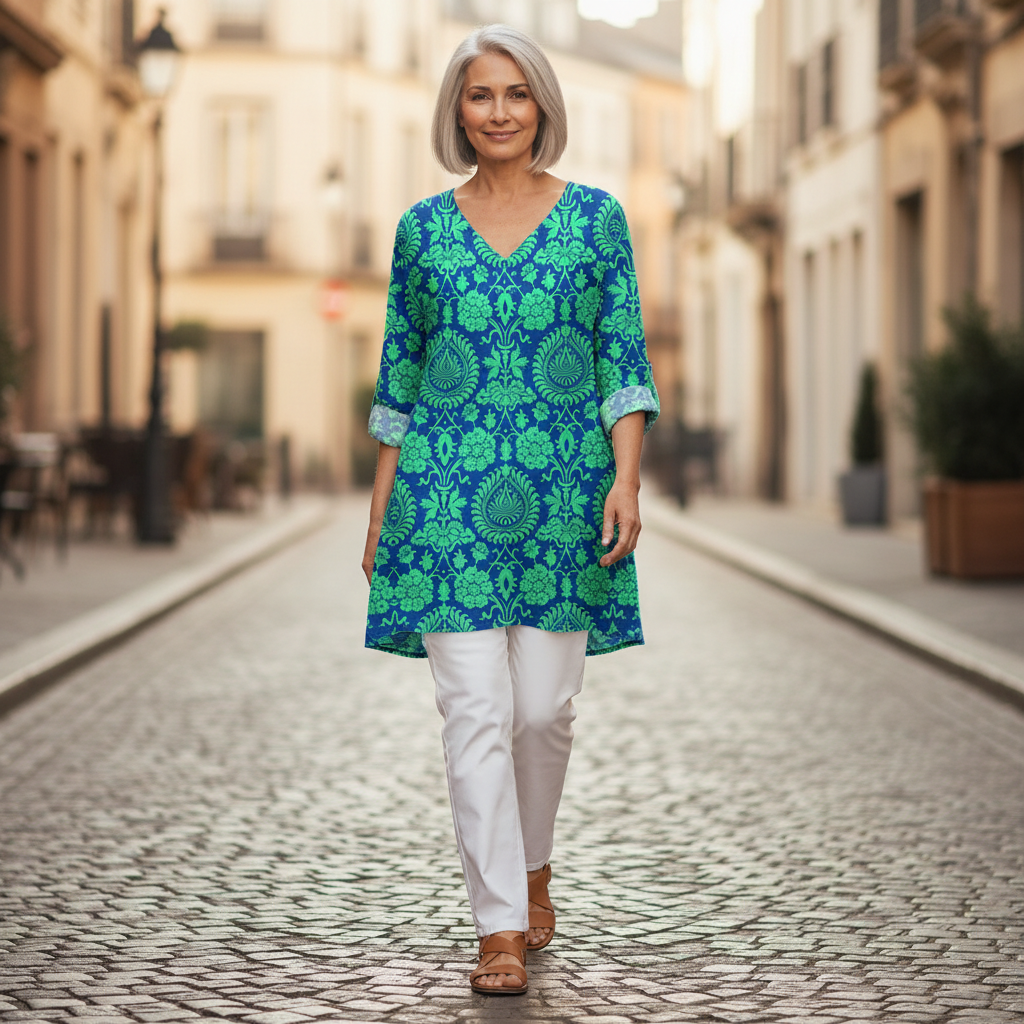Romy | Long Printed Blouse