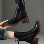 Valorine | Black Leather Boots