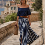 Étiennette | Mediterranean-style blouse and skirt set