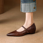 Joria | Women's Pointed-Toe Mary Jane Court Shoes