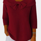 Lúa | Warm and feminine jumper with a bow