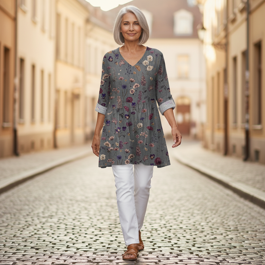 Kira | Long Printed Blouse