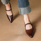 Joria | Women's Pointed-Toe Mary Jane Court Shoes