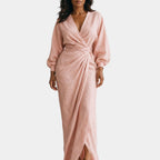 Sidonie | Minimalist Pink Maxi Dress