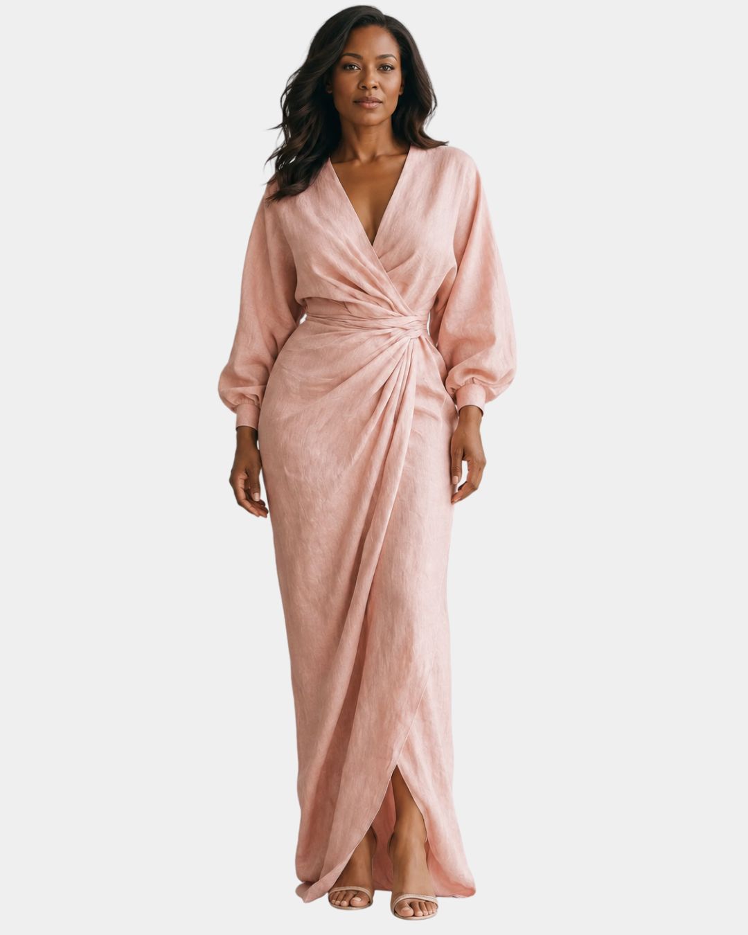 Sidonie | Minimalist Pink Maxi Dress