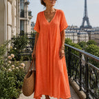 Basin | Lightweight maxi dress with a V-neck