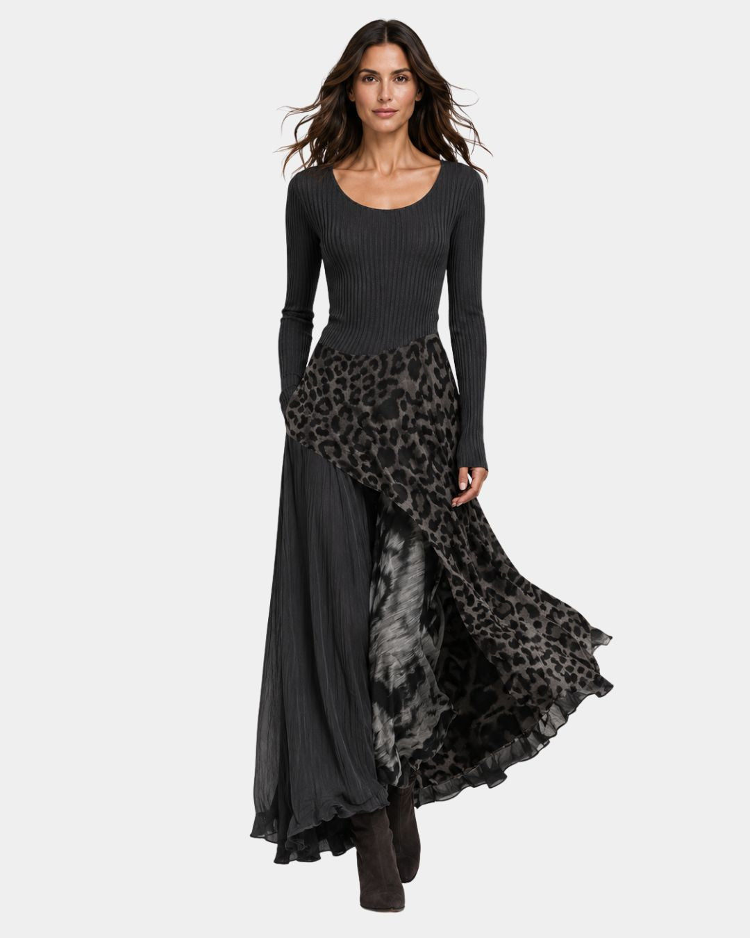 NKEM | Leopard Print Maxi Dress