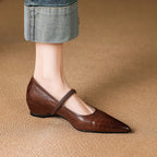Joria | Women's Pointed-Toe Mary Jane Court Shoes