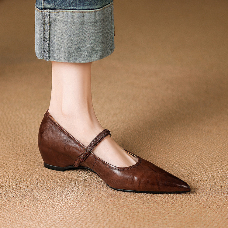 Joria | Women's Pointed-Toe Mary Jane Court Shoes
