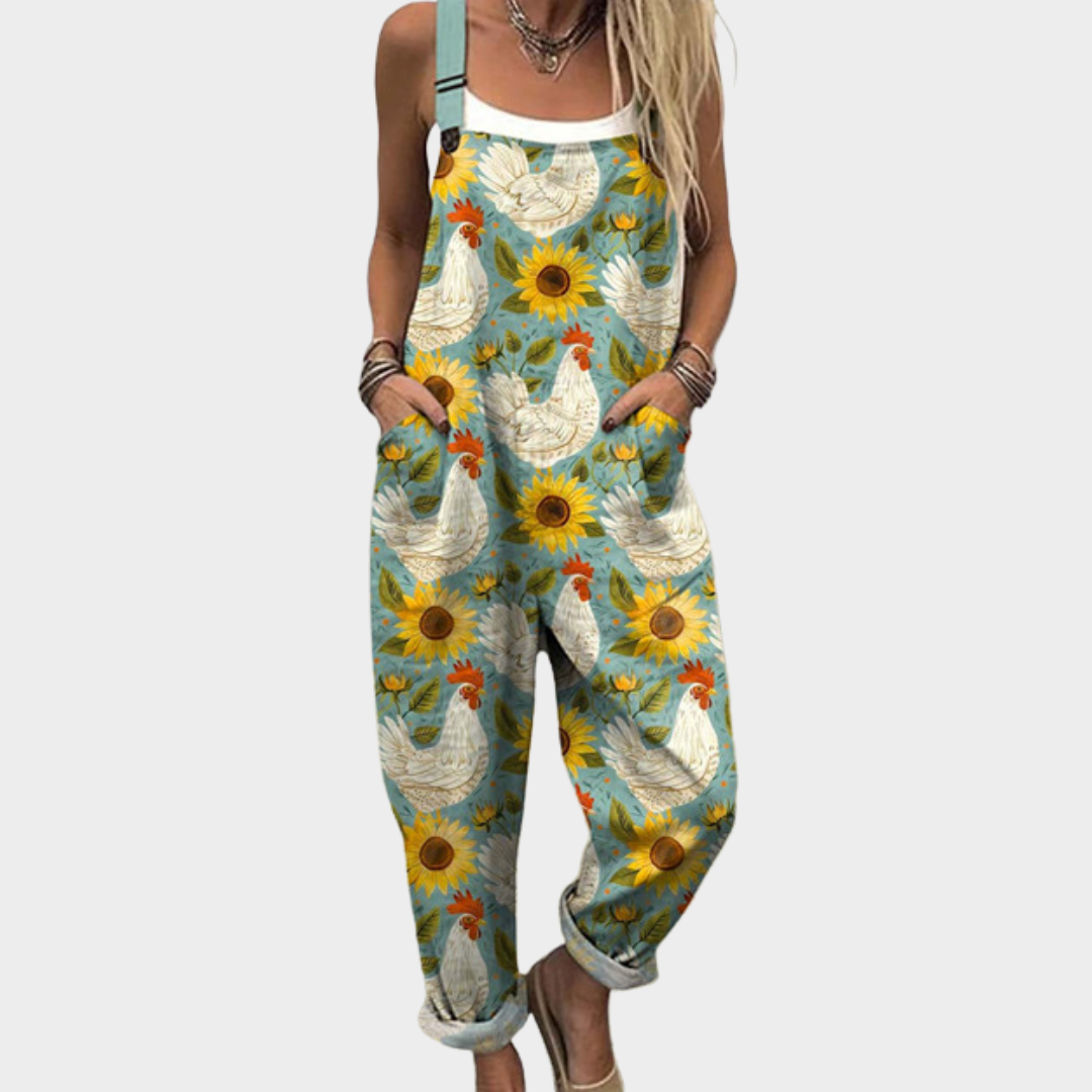 Élodie | Radiant Country Sunflower Jumpsuit