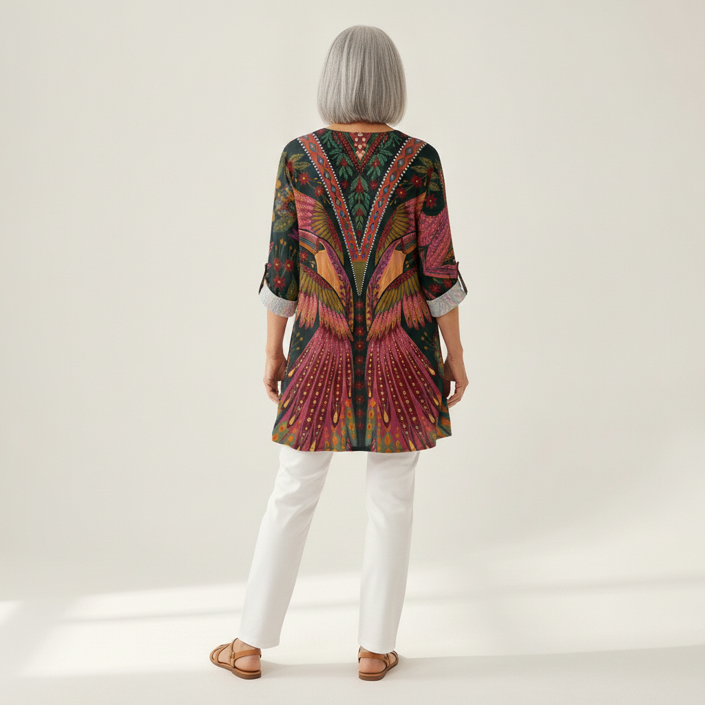 Mila | Long Printed Blouse