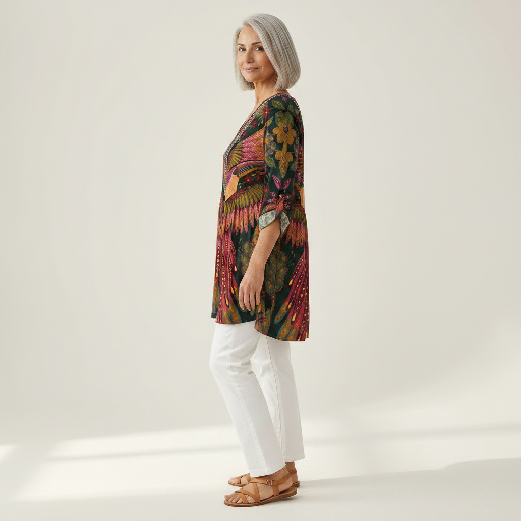 Mila | Long Printed Blouse