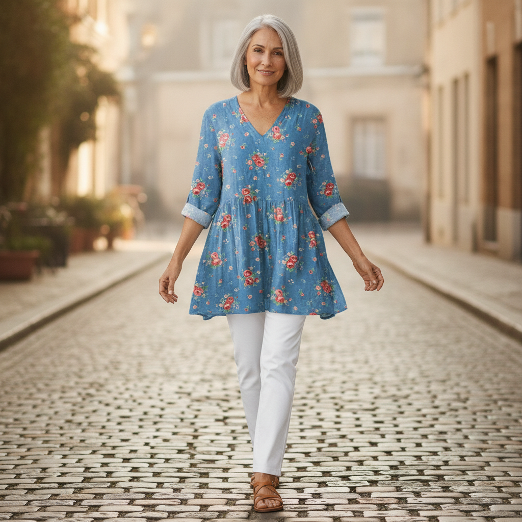 Ayla | Long Printed Blouse