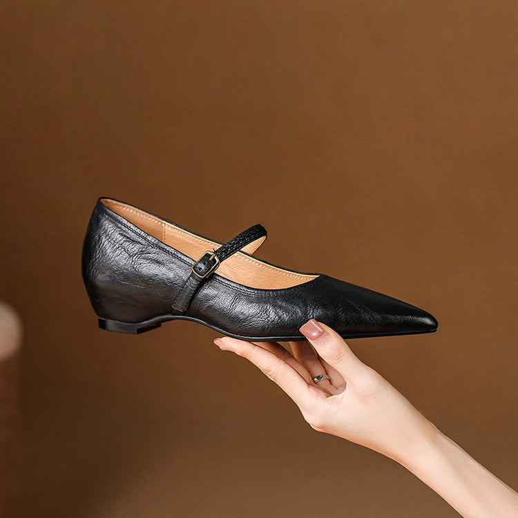 Joria | Women's Pointed-Toe Mary Jane Court Shoes