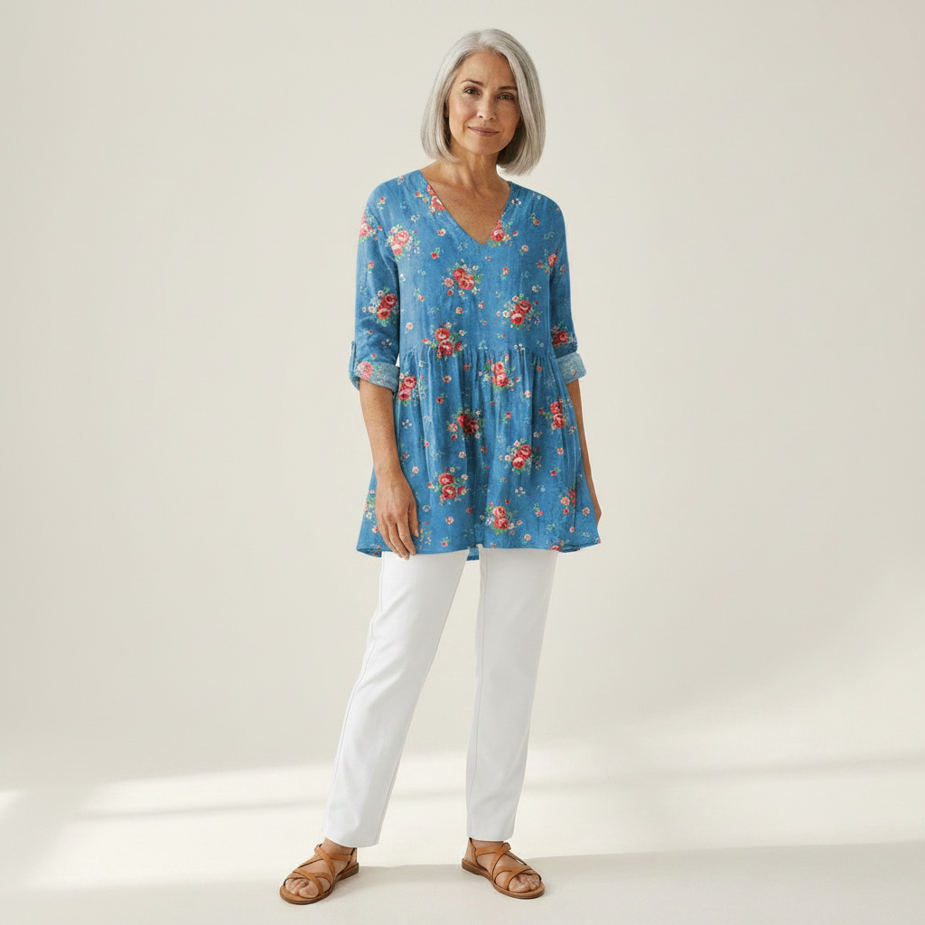 Ayla | Long Printed Blouse