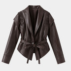 Jolysse | Manteau enveloppant en simili cuir