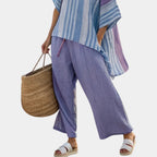 Carlotta | Elegant lavender and sky blue top with trousers