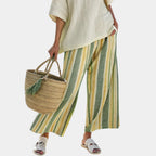 Caterina | Sophisticated Top and Striped Trousers