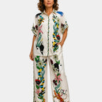 Anastaise | Satin-effect shirt and trousers set