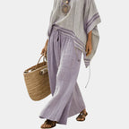 Serenella | Striped wide-leg top and trousers