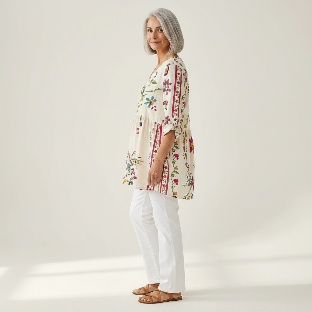 Aria | Long Printed Blouse