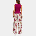 Alixène | Sleeveless Top and Floral Trousers Set