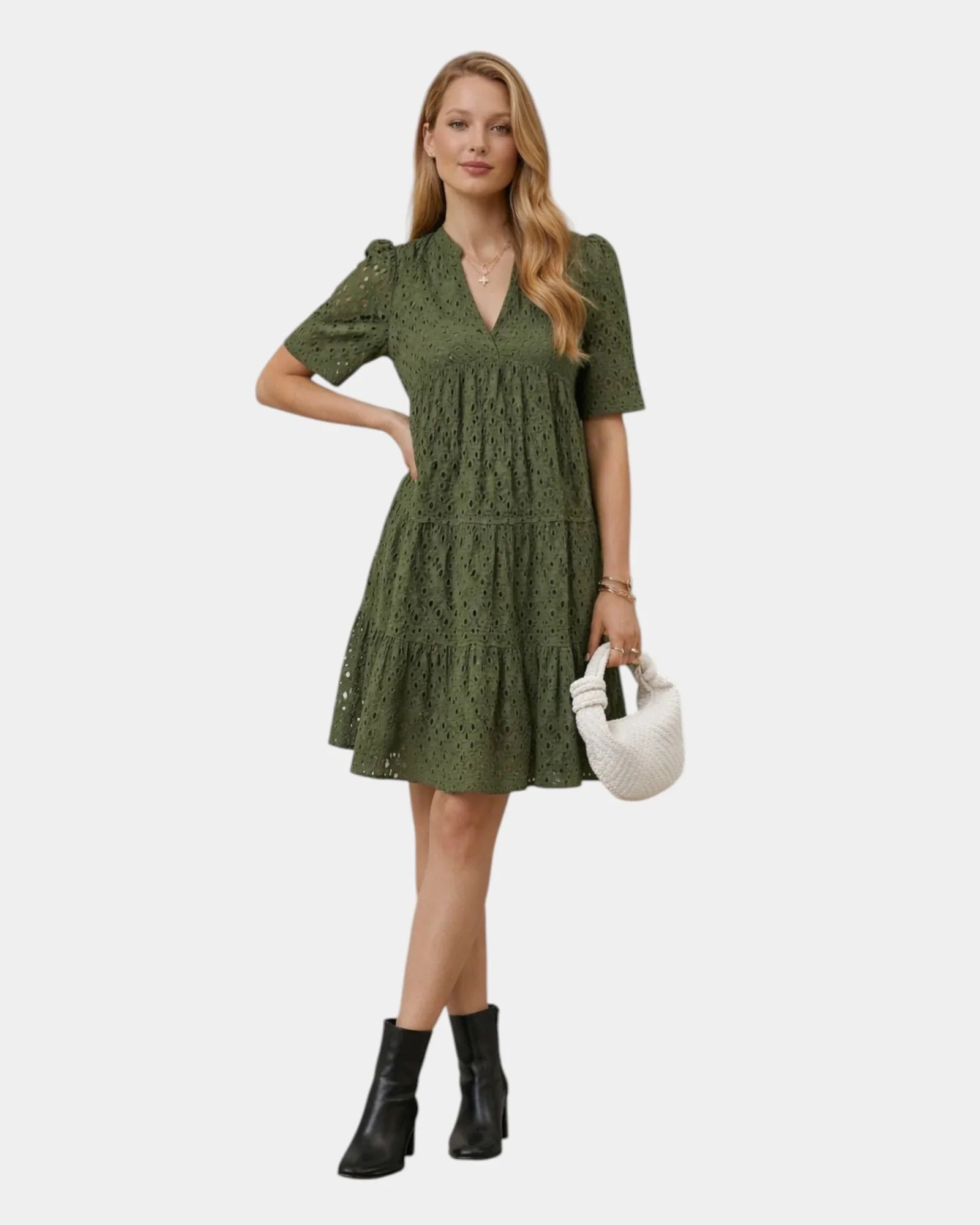 Garance | Embroidered Mini Dress