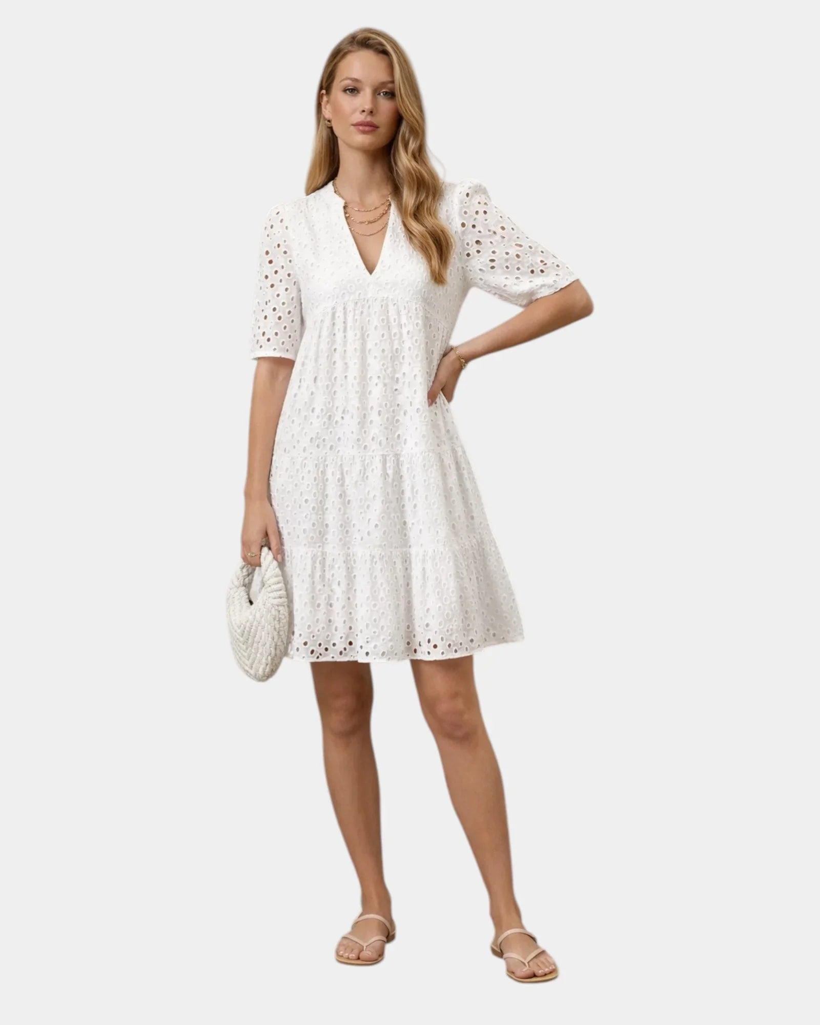 Garance | Embroidered Mini Dress
