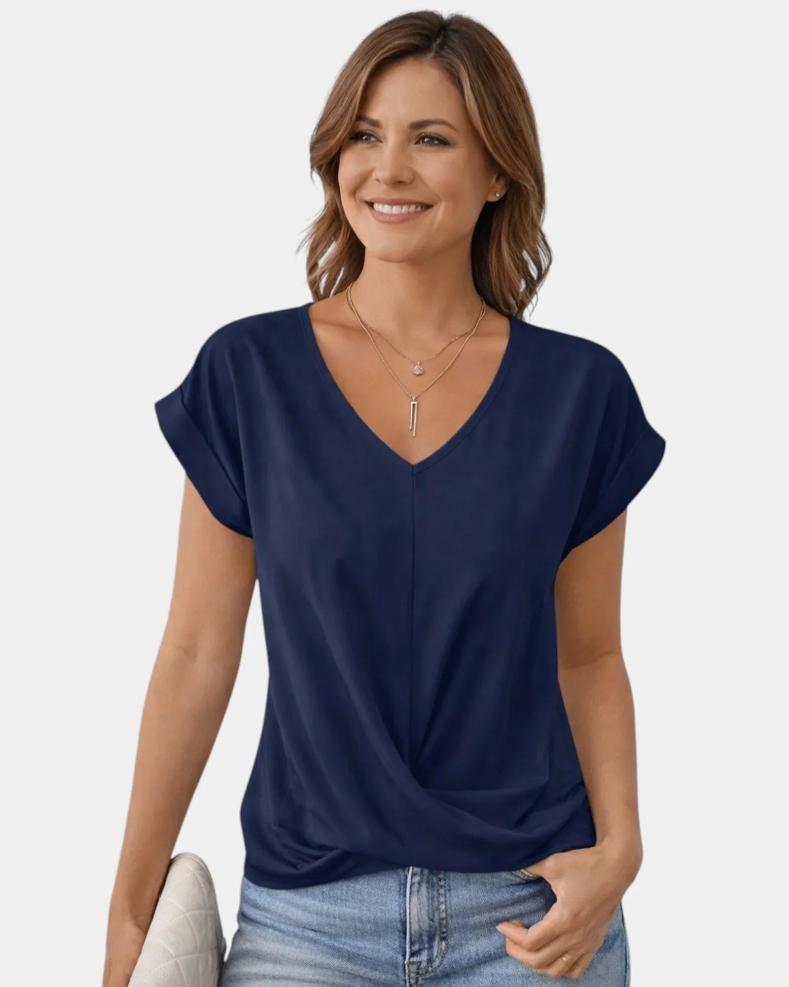 Patricia | V-neck top with tummy control effect