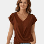 Patricia | V-neck top with tummy control effect